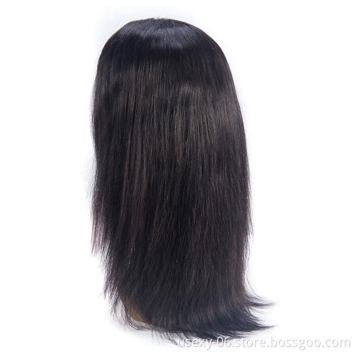 Wholesale Cheapest Vendors Straight black 100 Virgin Human Hair 150 Density Lace Front Wig